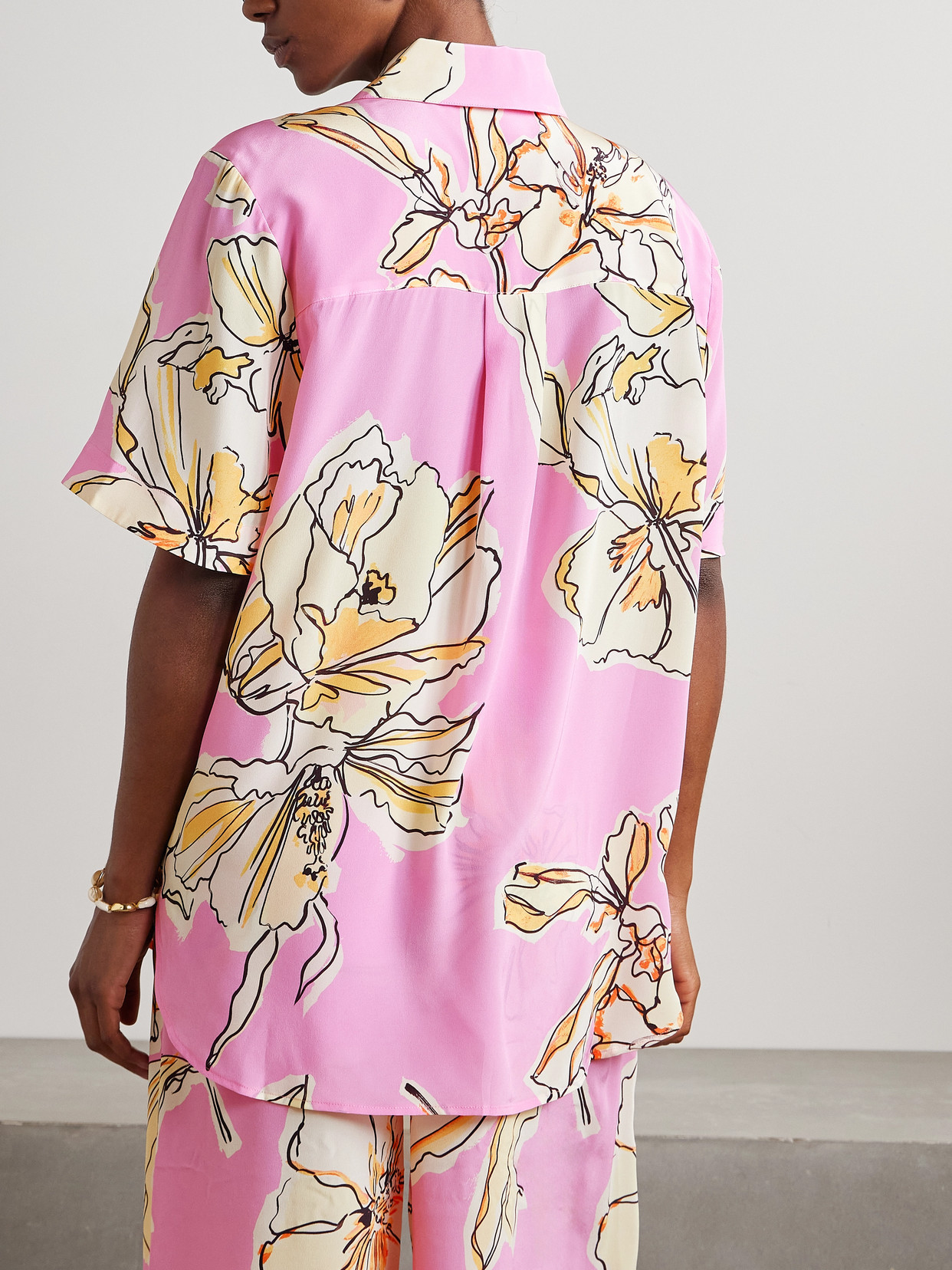 AJE MIRELLA FLORAL-PRINT SILK SHIRT
