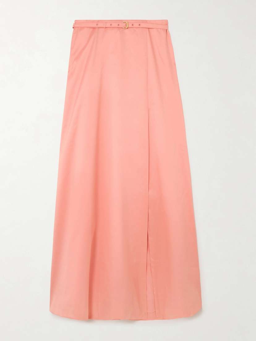 Aje Etta Belted Wrap-effect Taffeta Maxi Skirt