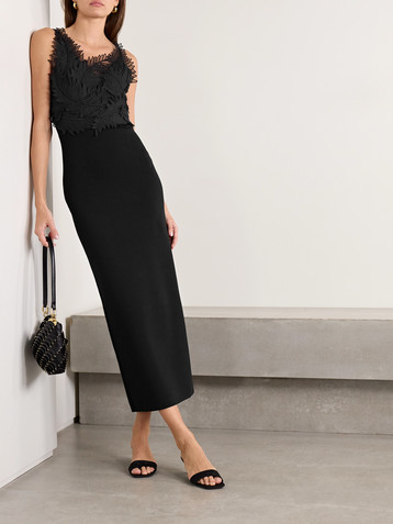 Aje Daisy appliquéd stretch-knit maxi dress