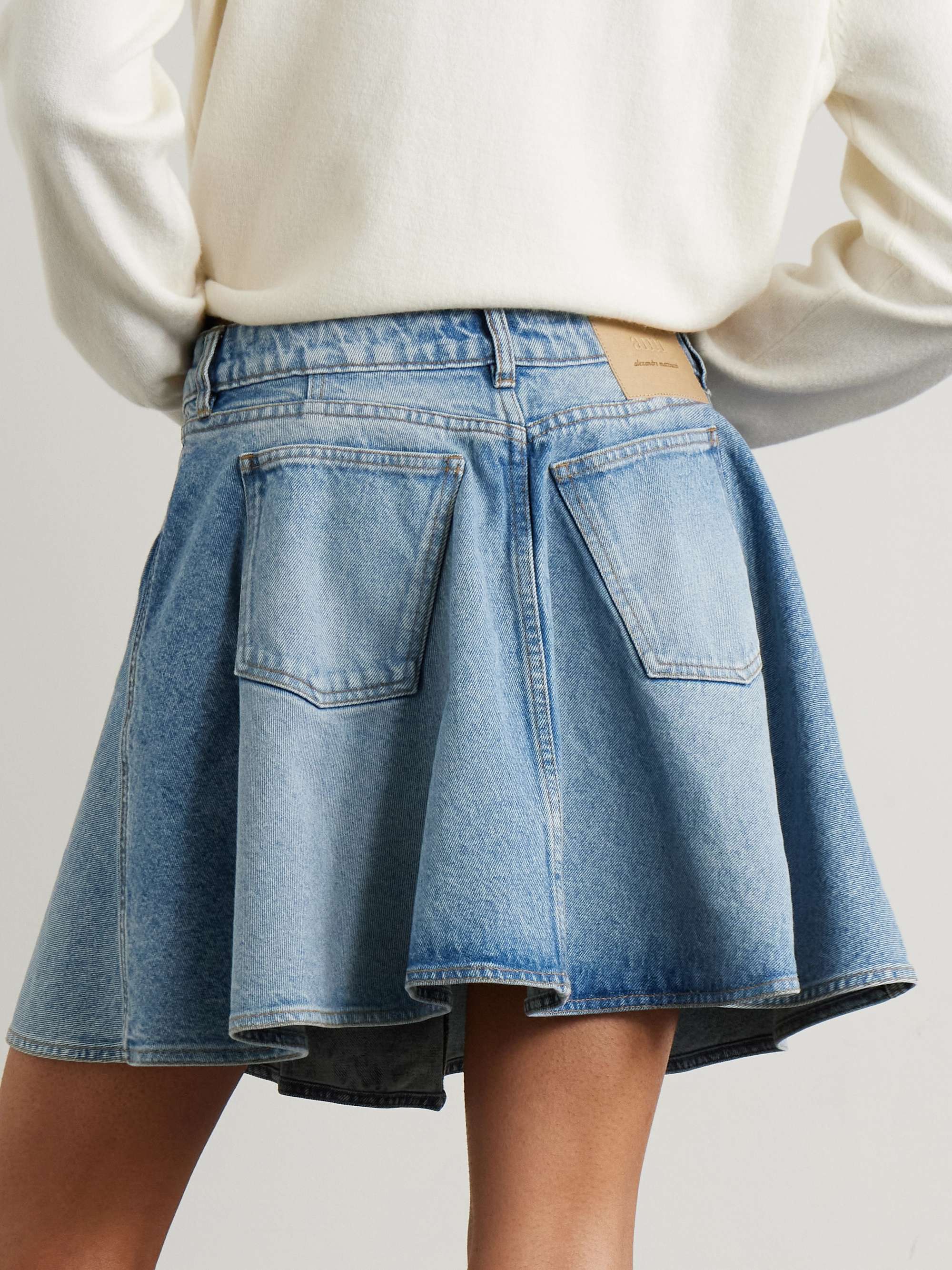 AMI PARIS Denim mini skirt | NET-A-PORTER