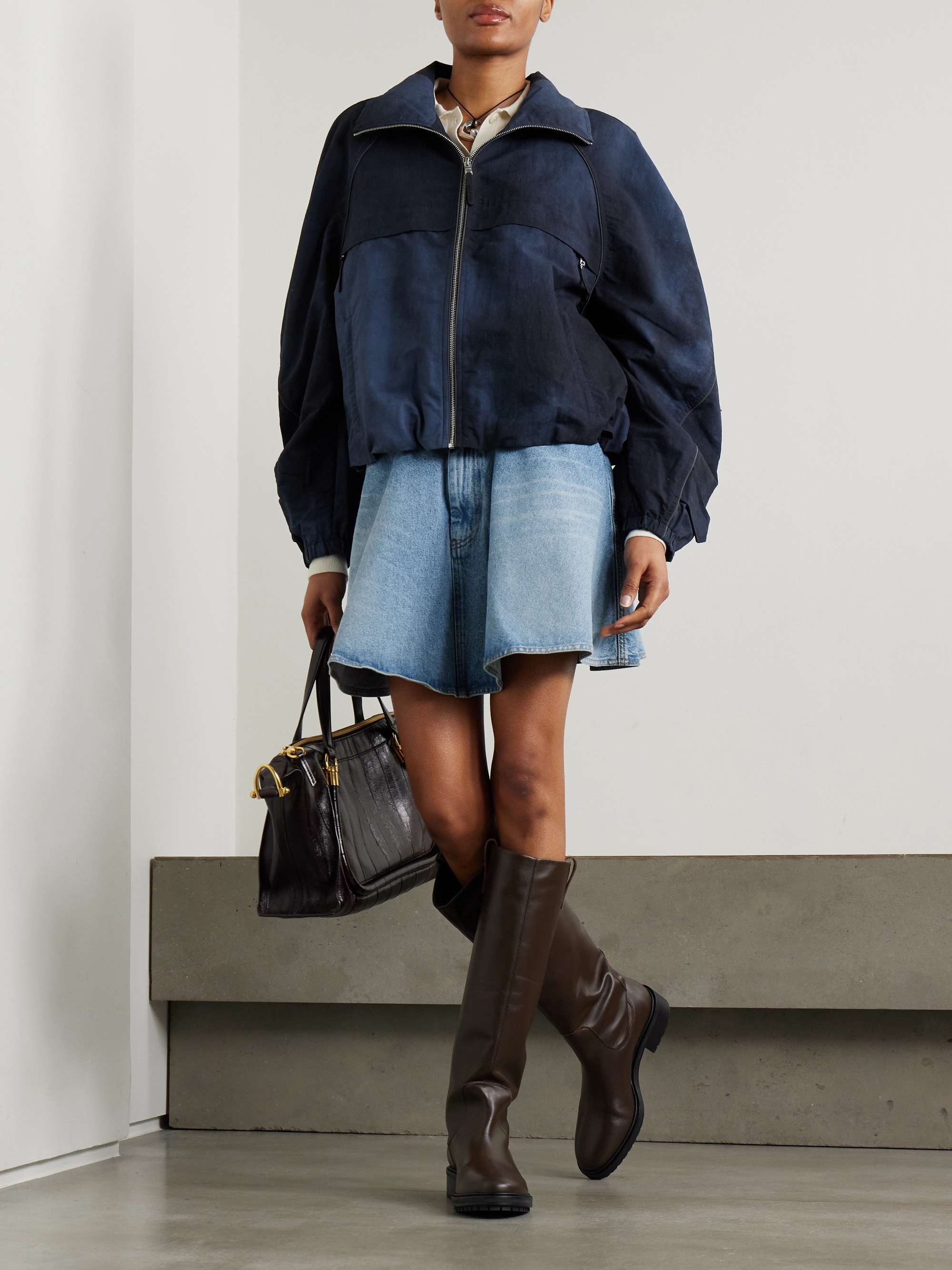 AMI PARIS Denim mini skirt | NET-A-PORTER