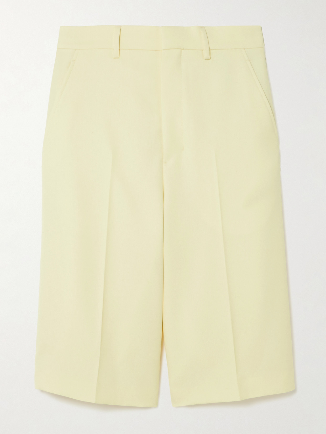 Ami Alexandre Mattiussi Wool Shorts In Yellow