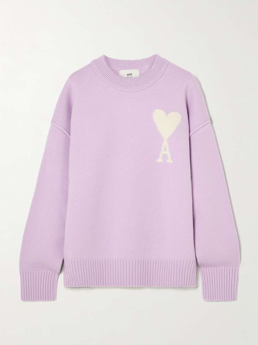 AMI PARIS Adc Intarsia Wool Sweater