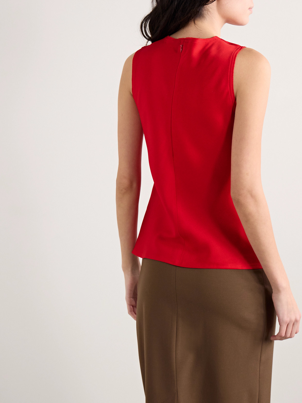 Ami Alexandre Mattiussi Crepe Tank In Red