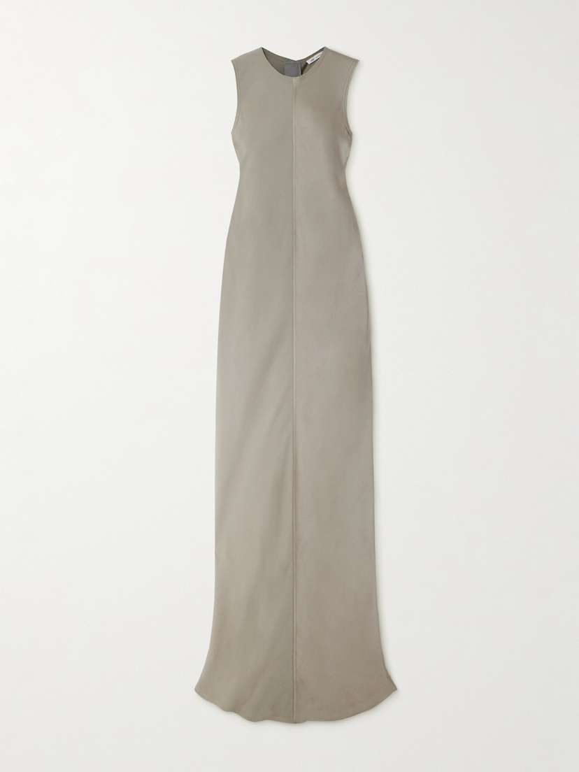 AMI PARIS Satin-crepe Maxi Dress