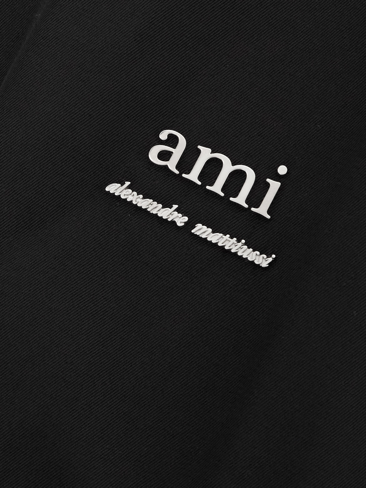 Ami Alexandre Mattiussi Embellished Twill Bomber Jacket In Black
