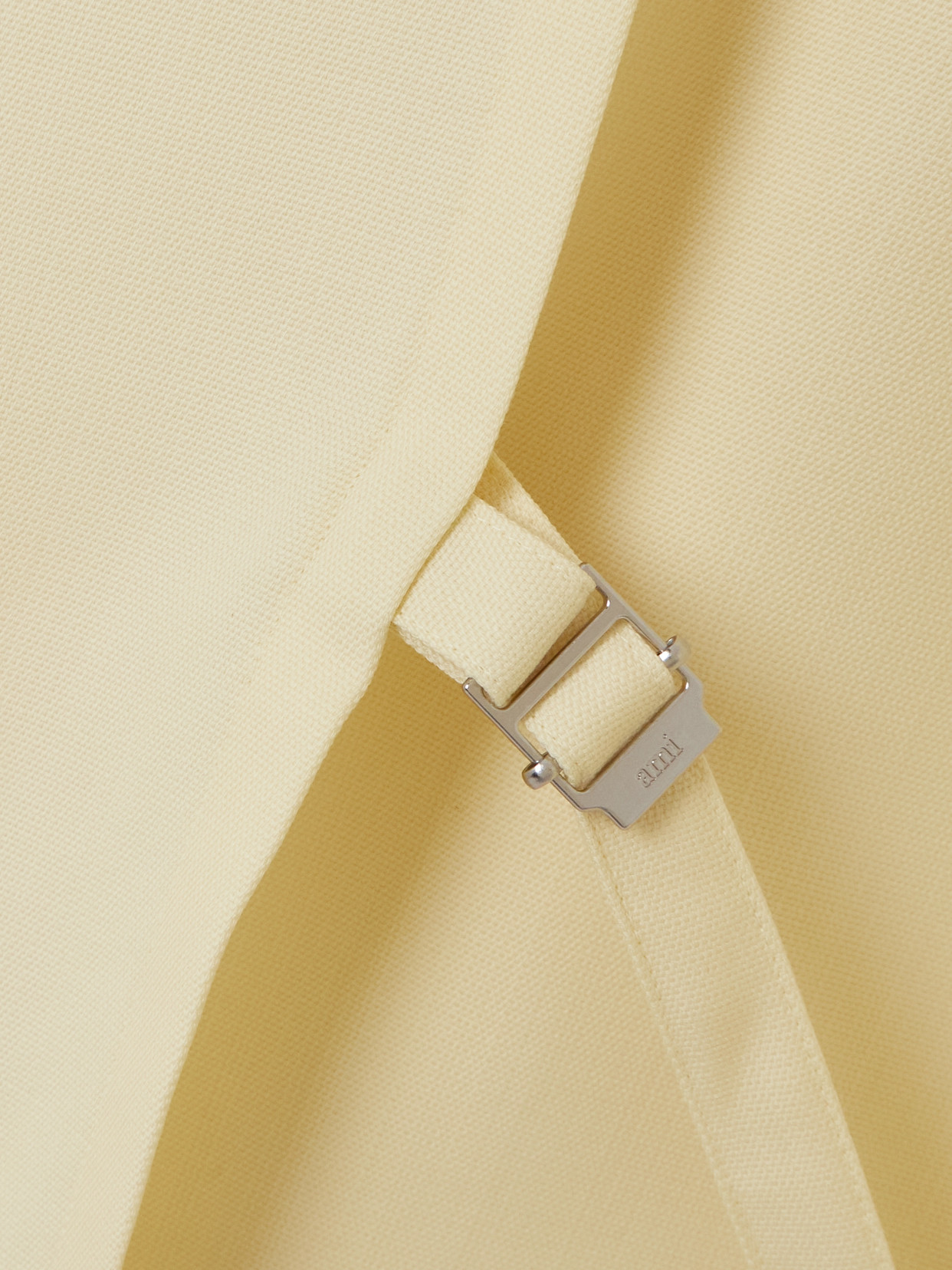 Ami Alexandre Mattiussi Oversized Wool Shirt In Yellow