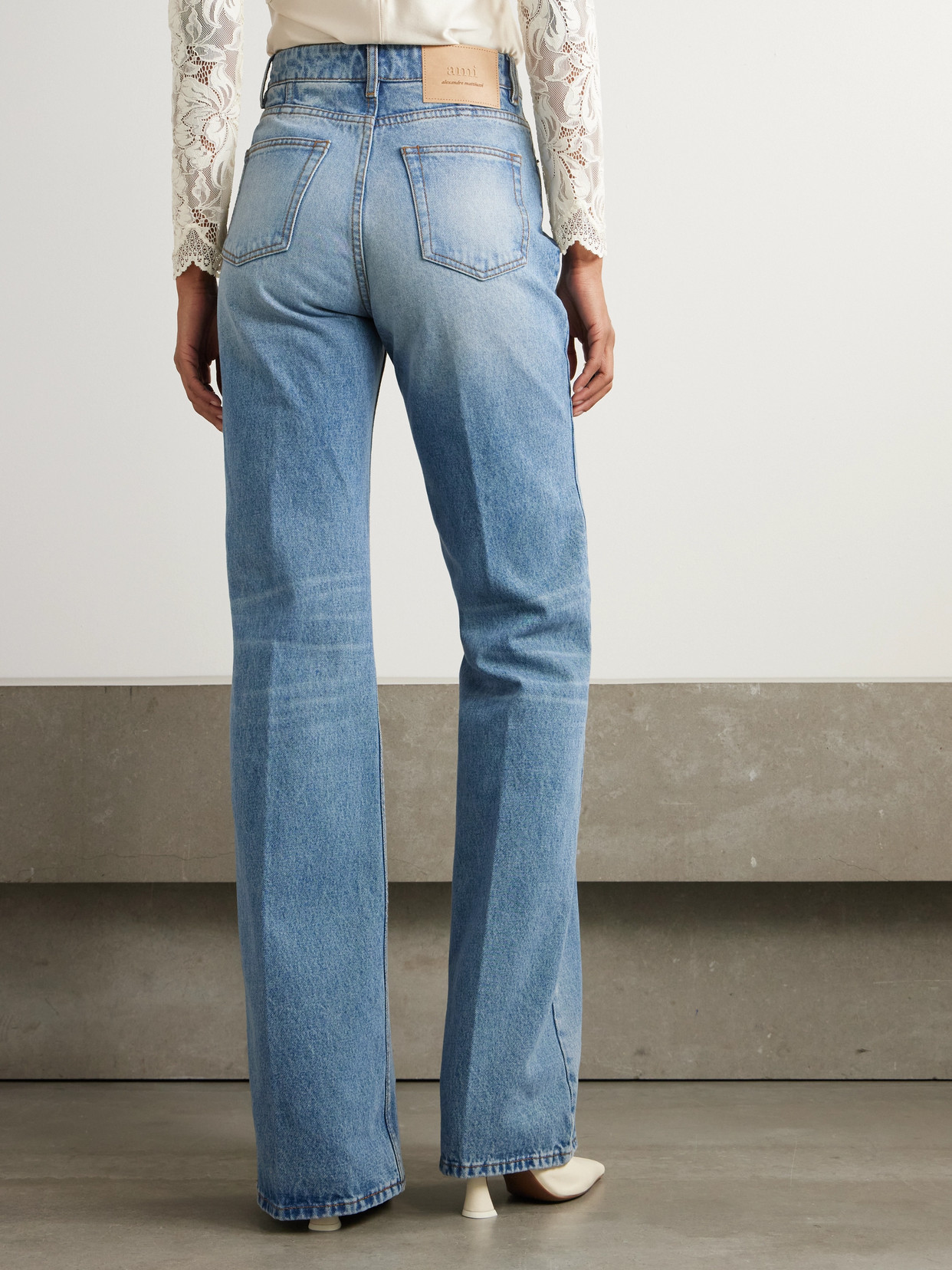 Ami Alexandre Mattiussi High-rise Flared Jeans In Blue