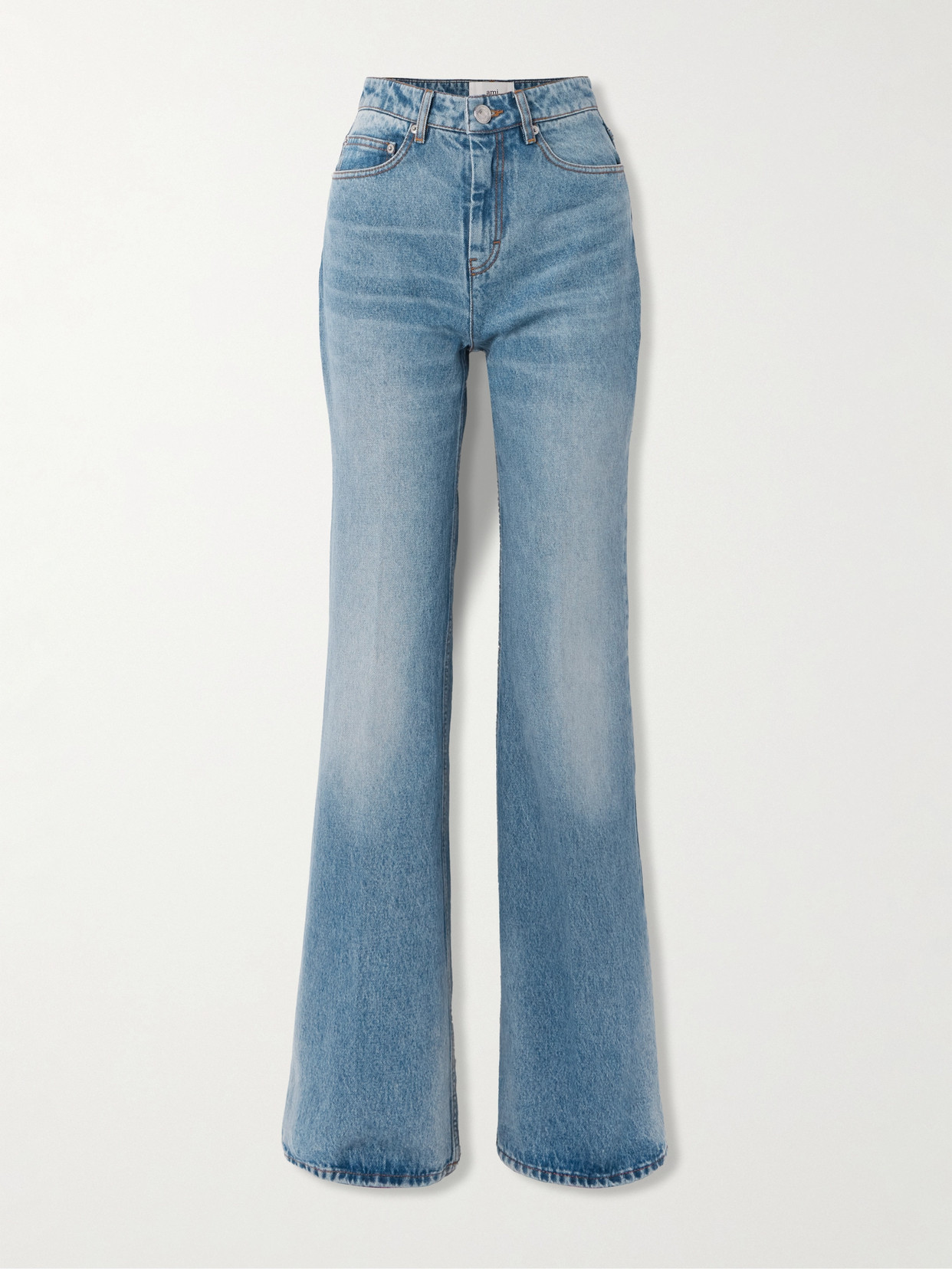 Ami Alexandre Mattiussi High-rise Flared Jeans In Blue