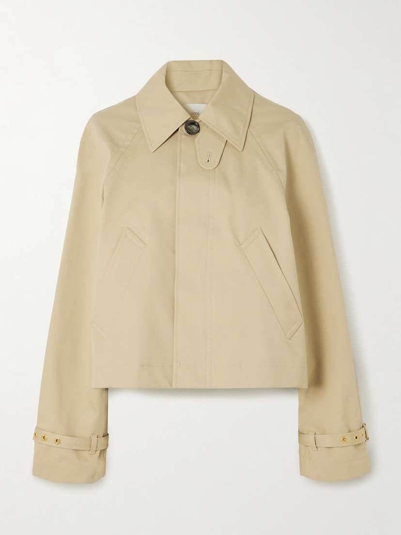AMI PARIS Cropped Cotton-canvas Jacket