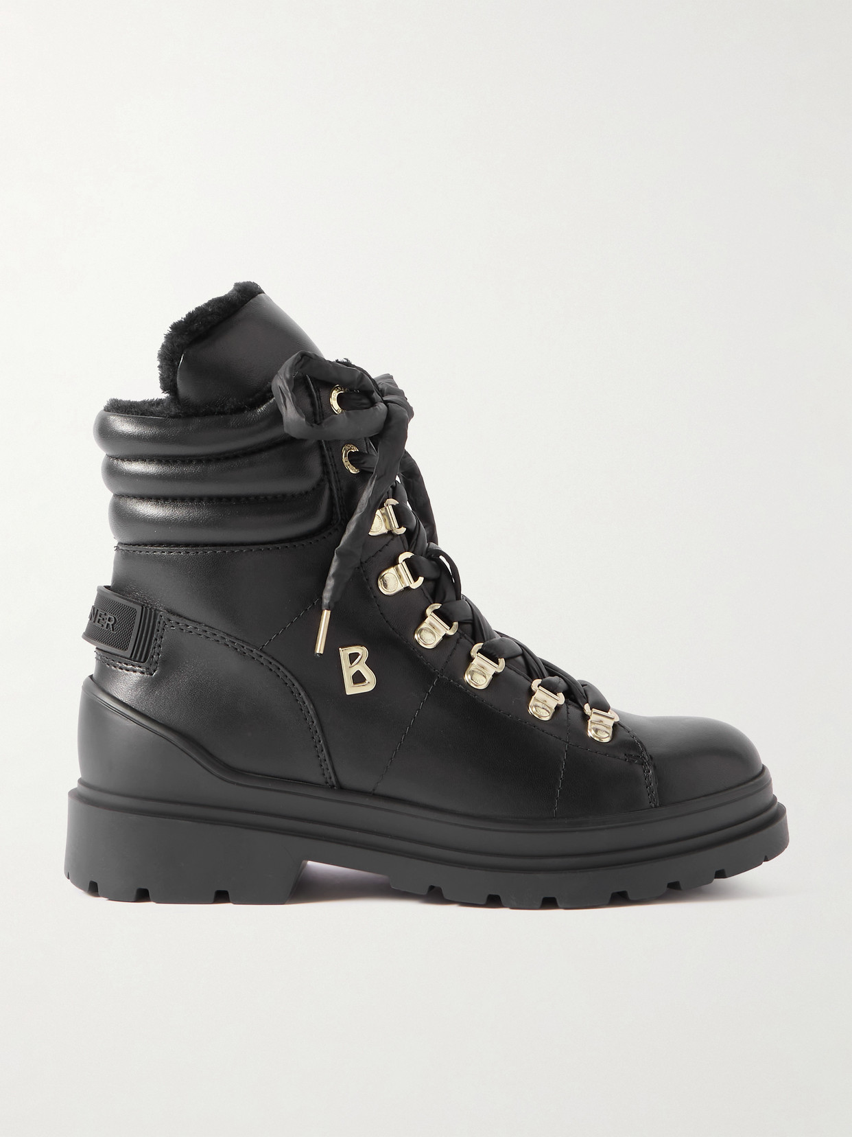Bogner St. Moritz Leather Lace-up Boots In Black