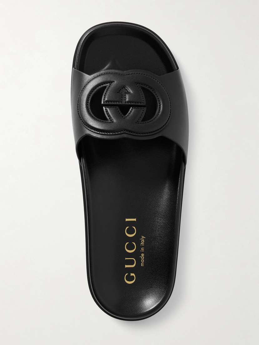 Gucci Cutout Leather Slides