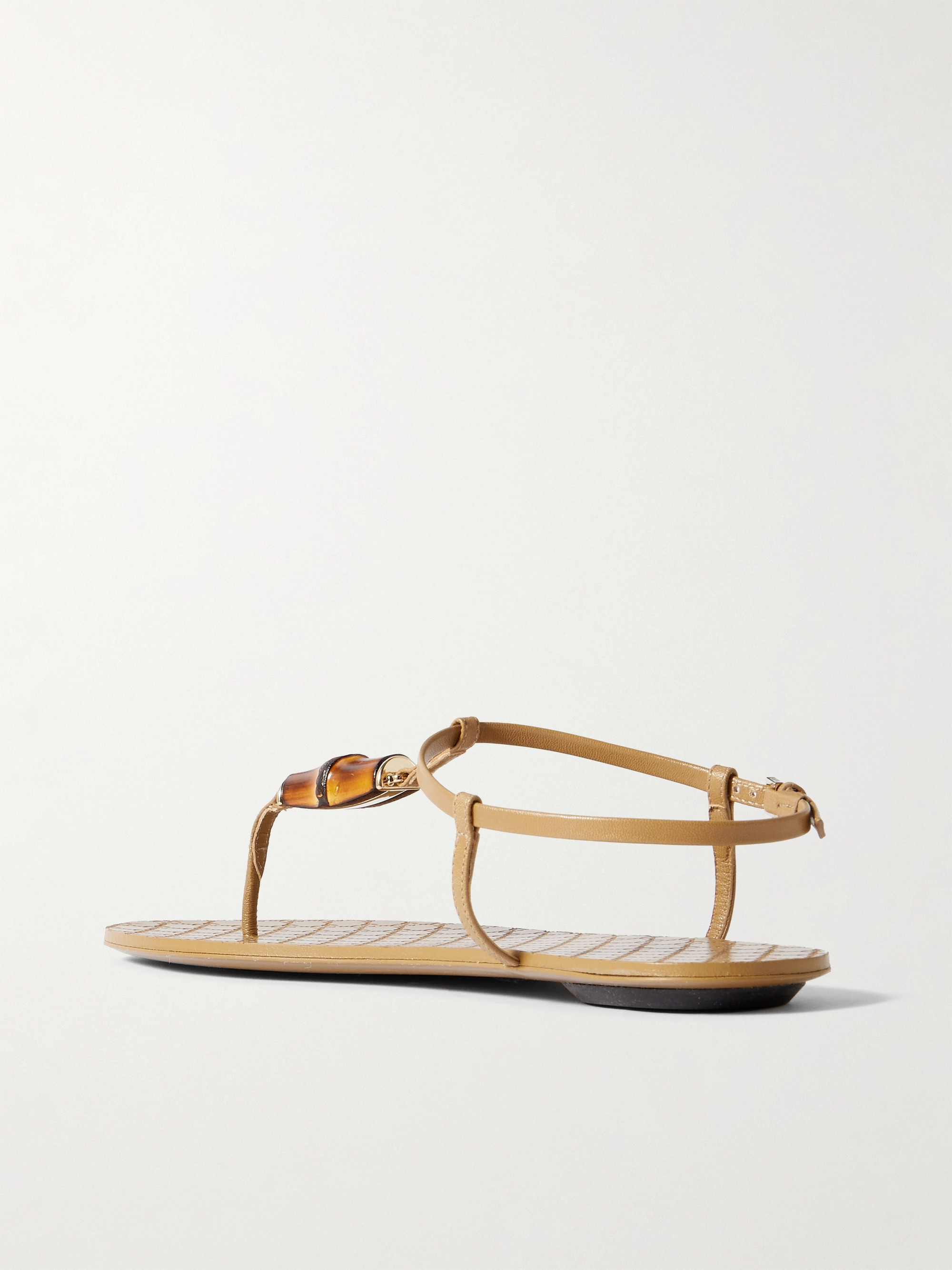 Gucci Susanna bamboo-trimmed leather sandals