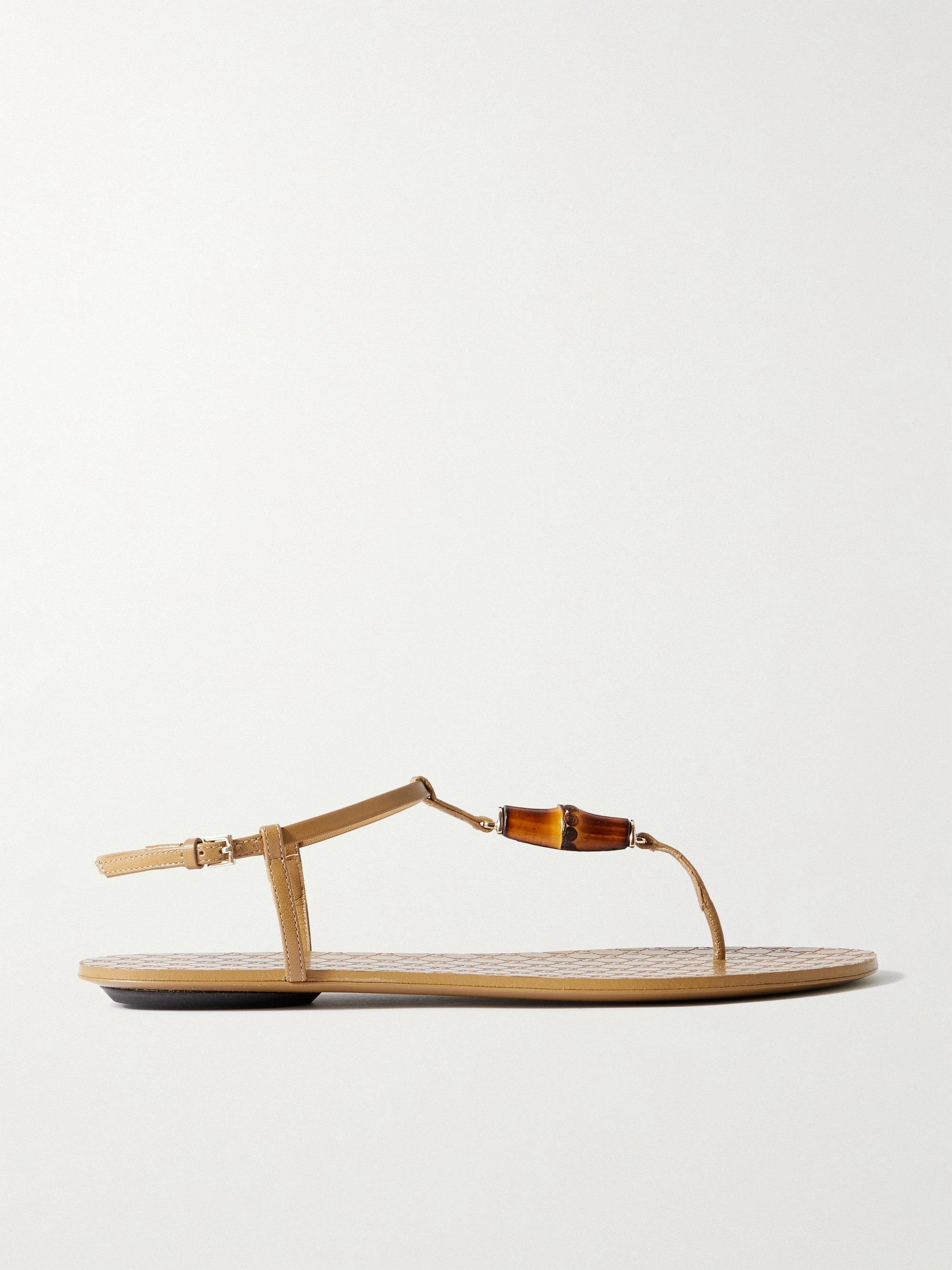 Gucci Susanna bamboo-trimmed leather sandals