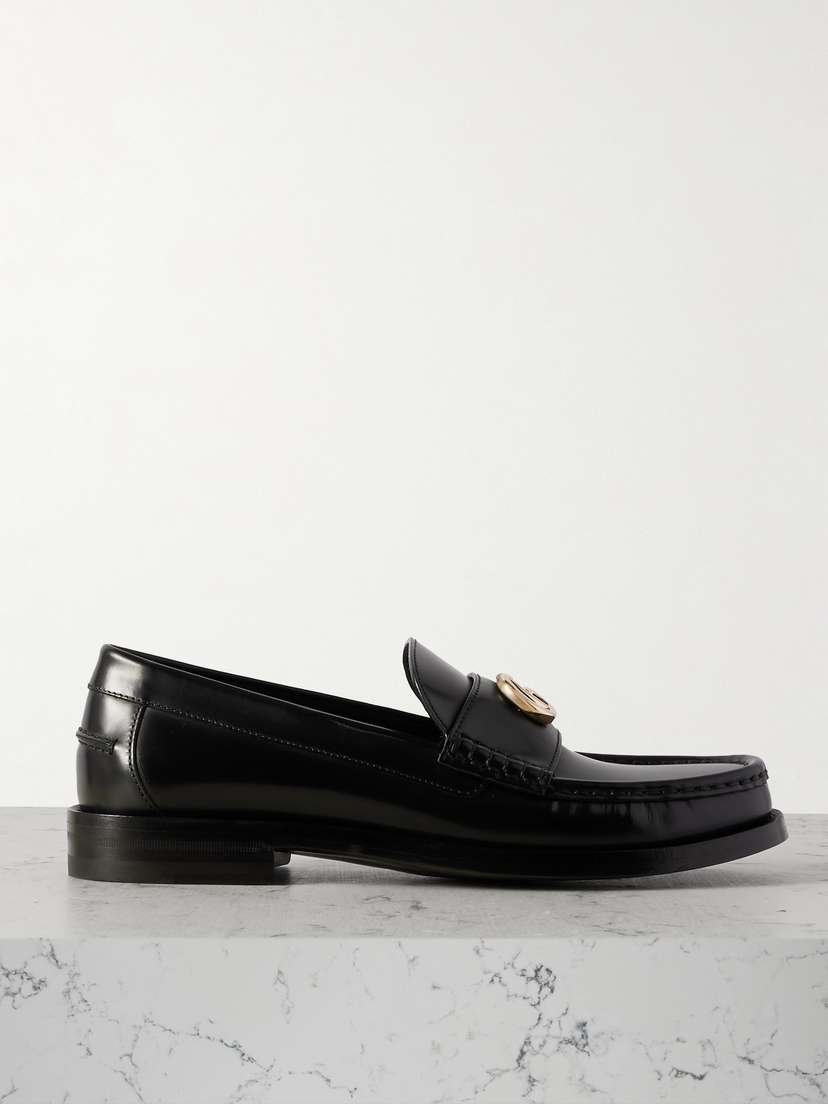 Gucci Marmont Logo-embellished Leather Loafers