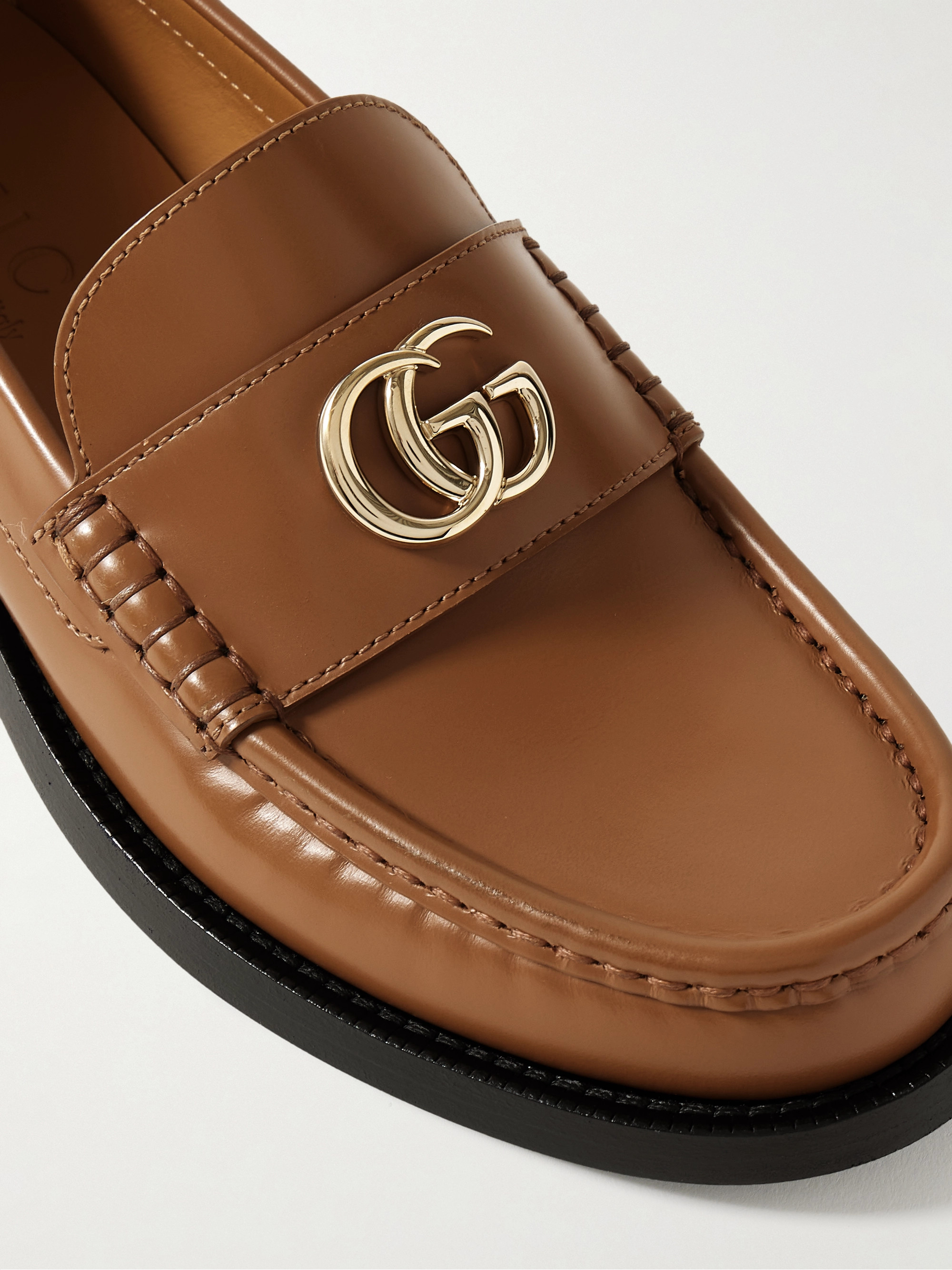 Gucci - Marmont logo-embellished leather loafers | Plush