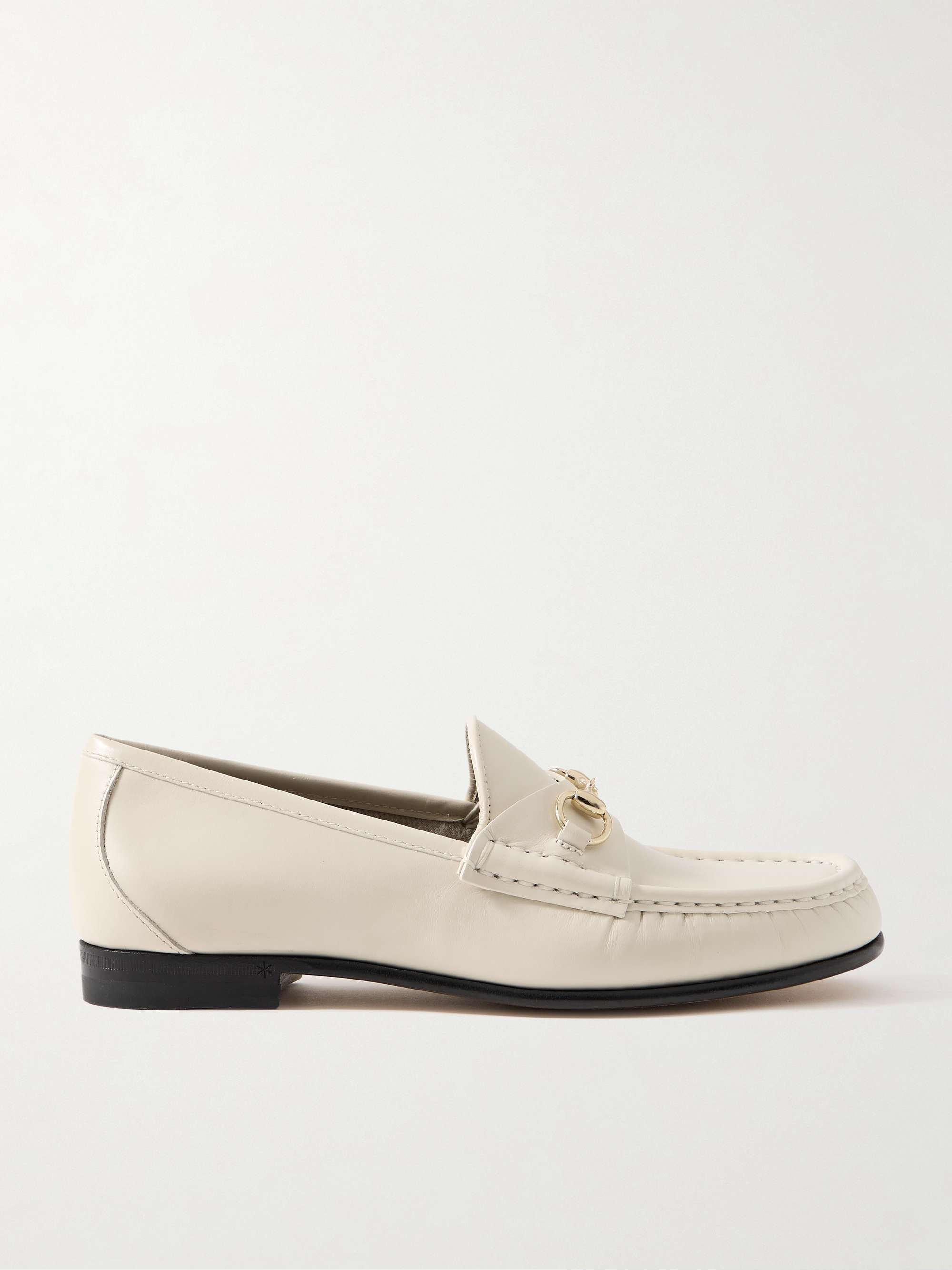GUCCI Horsebit-embellished leather loafers | NET-A-PORTER