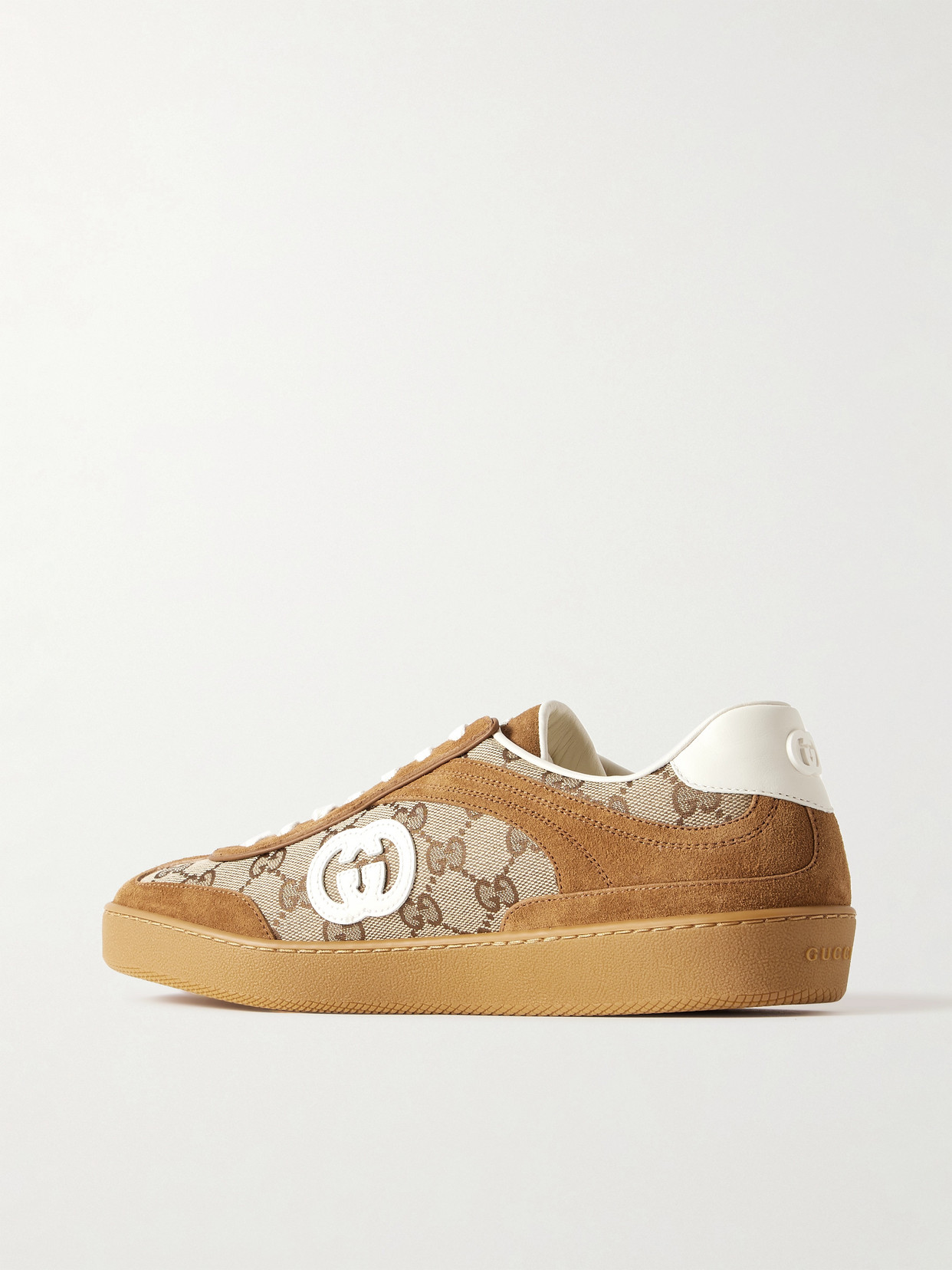 And Suede-Trimmed Coated Canvas-Jacquard Sneakers