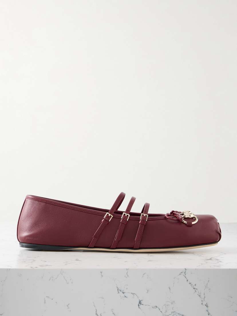 Gucci Horsebit-embellished Leather Ballet Flats