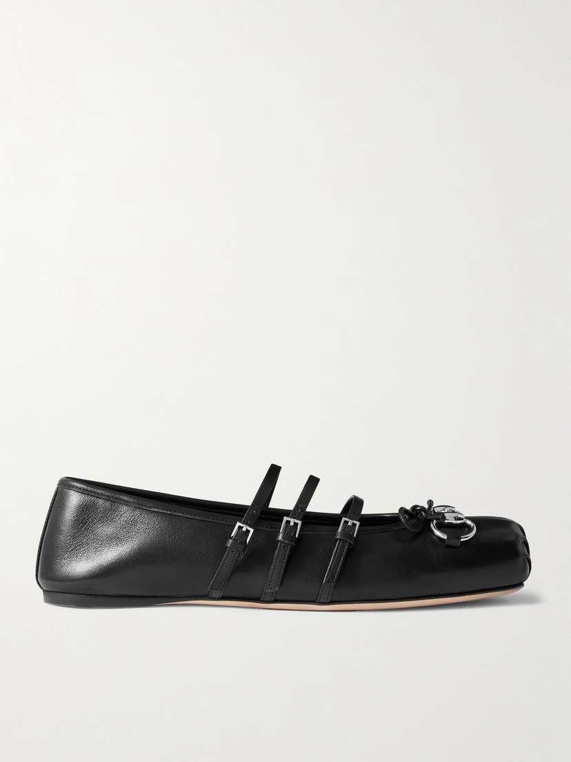 Gucci Horsebit-detailed Leather Ballet Flats