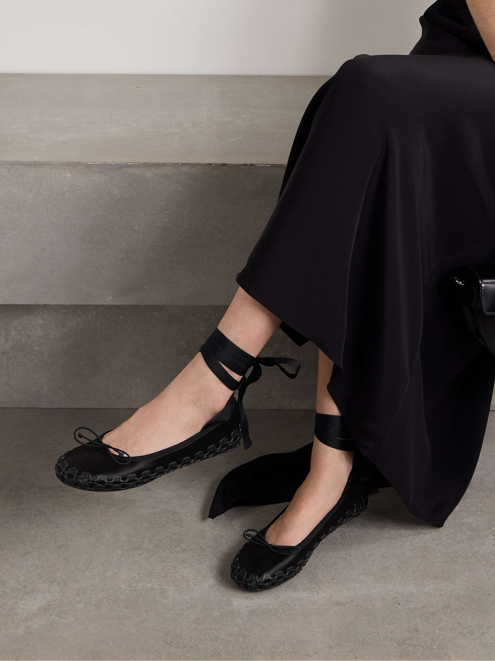 【GUCCI 】Petite GG Strap Patent Ballerina Flats BLACK Toddler's ballet flat with Horsebit in black patent leather