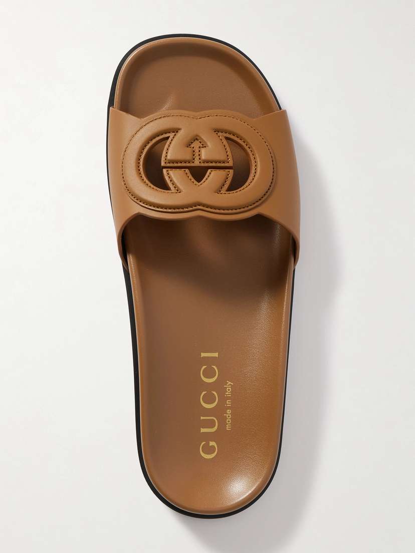 Gucci Cutout Leather Slides