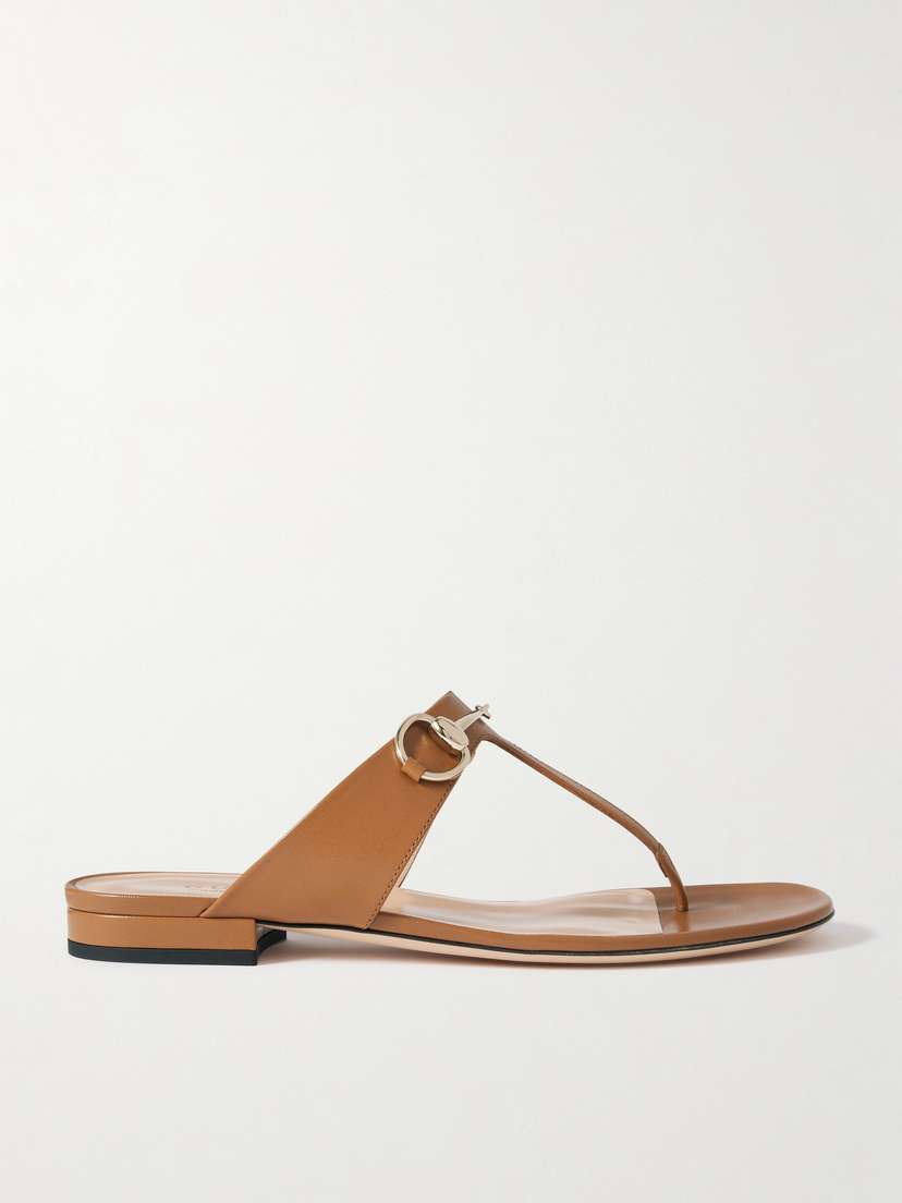 Gucci Lady Horsebit Leather Sandals