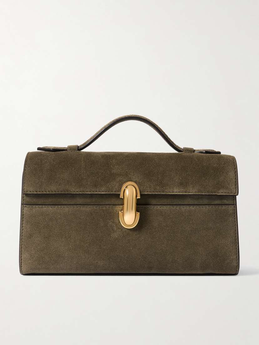Savette Symmetry Pochette Suede Tote
