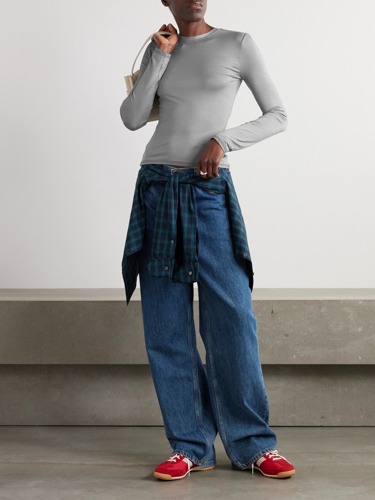 Cdlp Lyocell-blend T-shirt In Gray