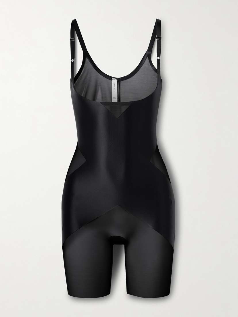 Spanx shape™ Satin-x™ Open-bust Mid-thigh Bodysuit