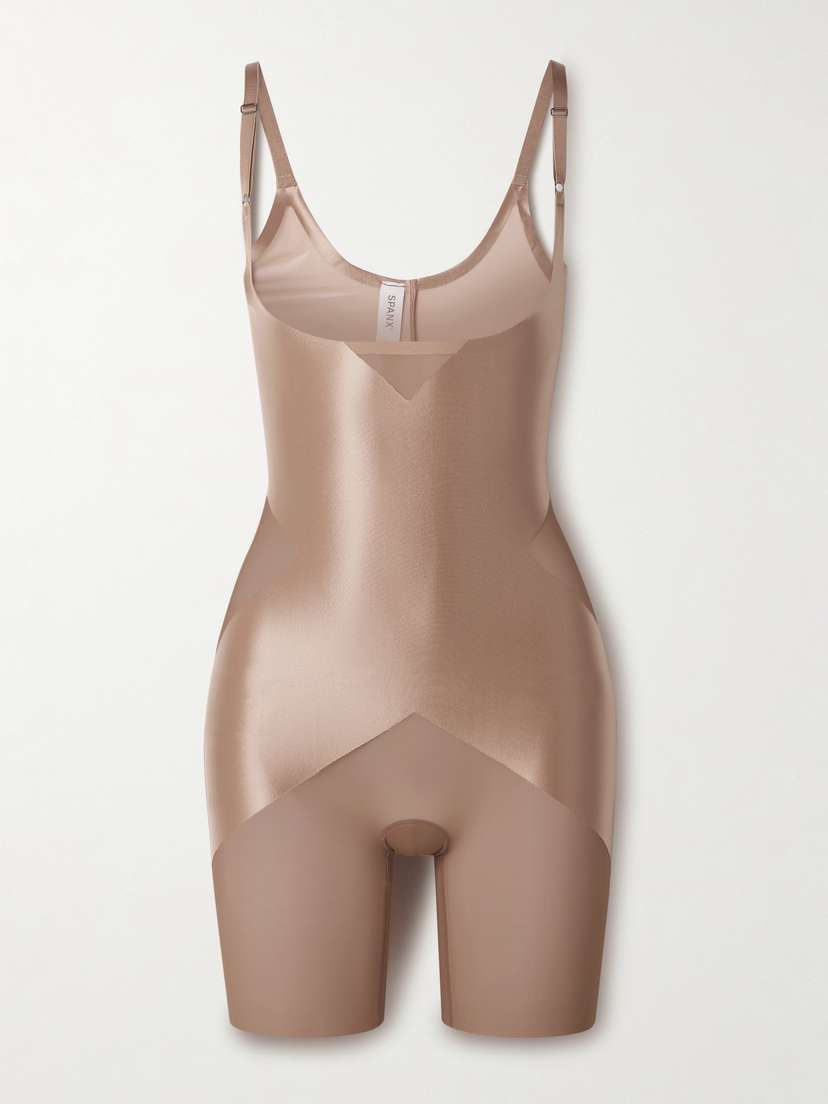 Spanx shape™ Satin-x™ Open-bust Mid-thigh Bodysuit