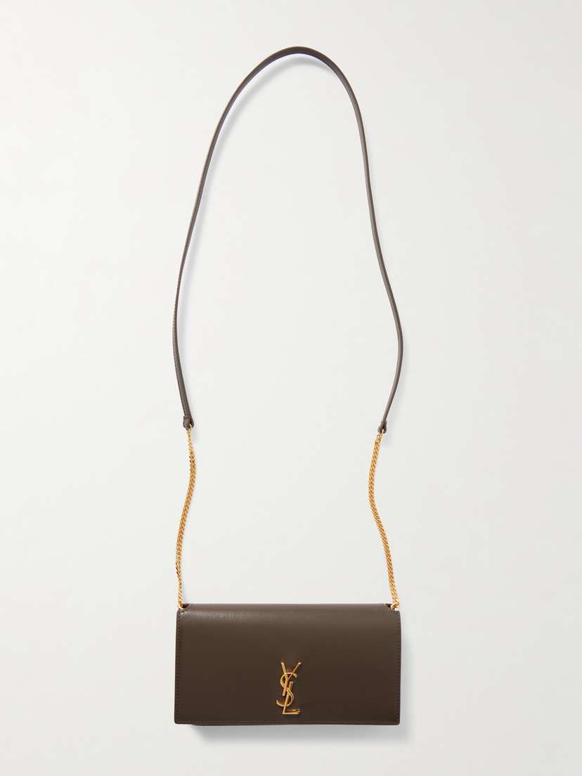 Saint Laurent Cassandre Strap Leather Phone Case