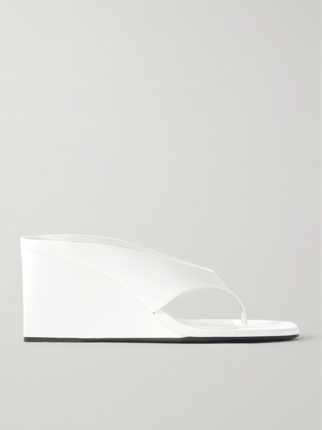ALAÏA SATIN WEDGE SANDALS