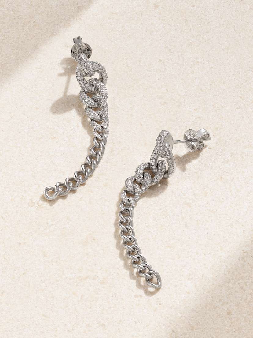 SHAY 18-karat White Gold Diamond Earrings