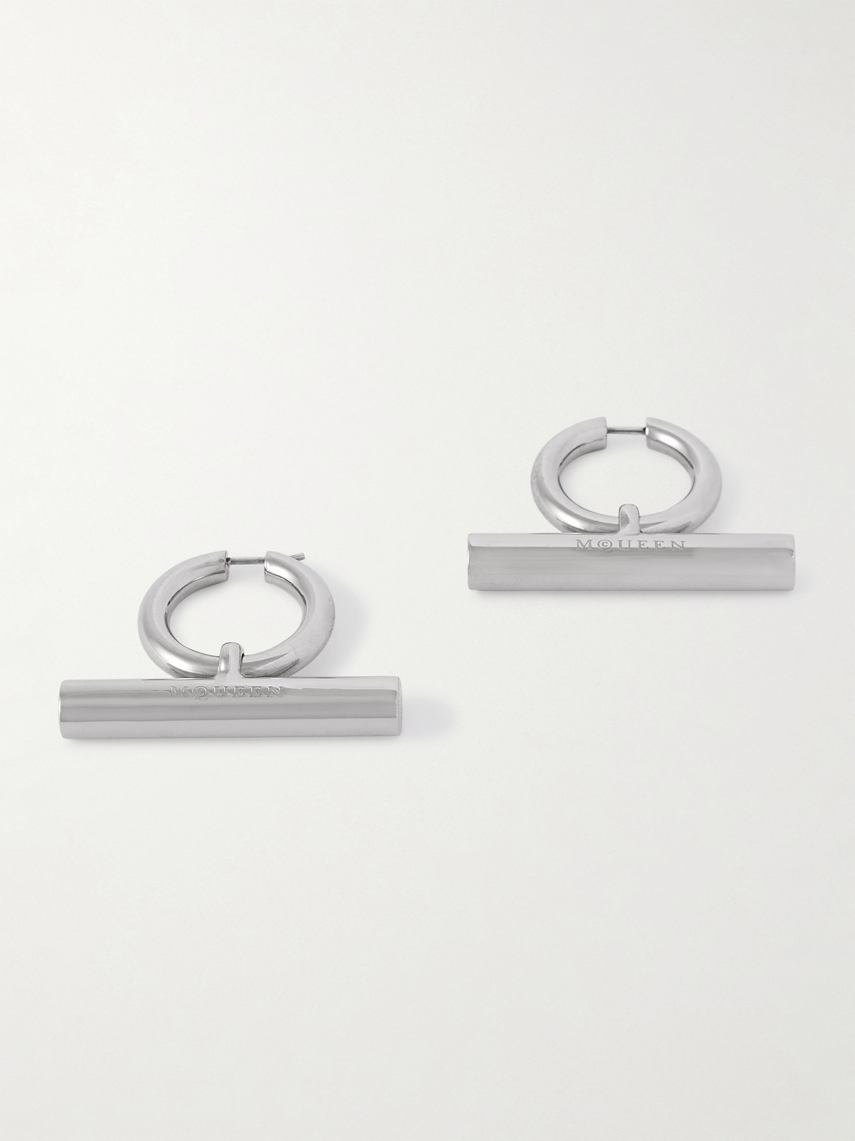 Alexander Mcqueen Silver-tone Hoop Earrings