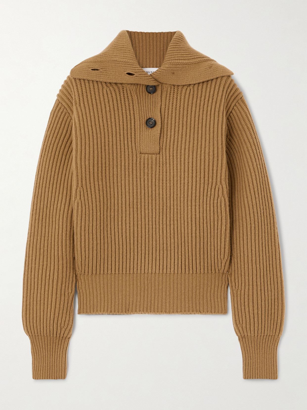 Alexander McQueen - Ribbed Wool And Cashmere-blend Sweater - Brown
