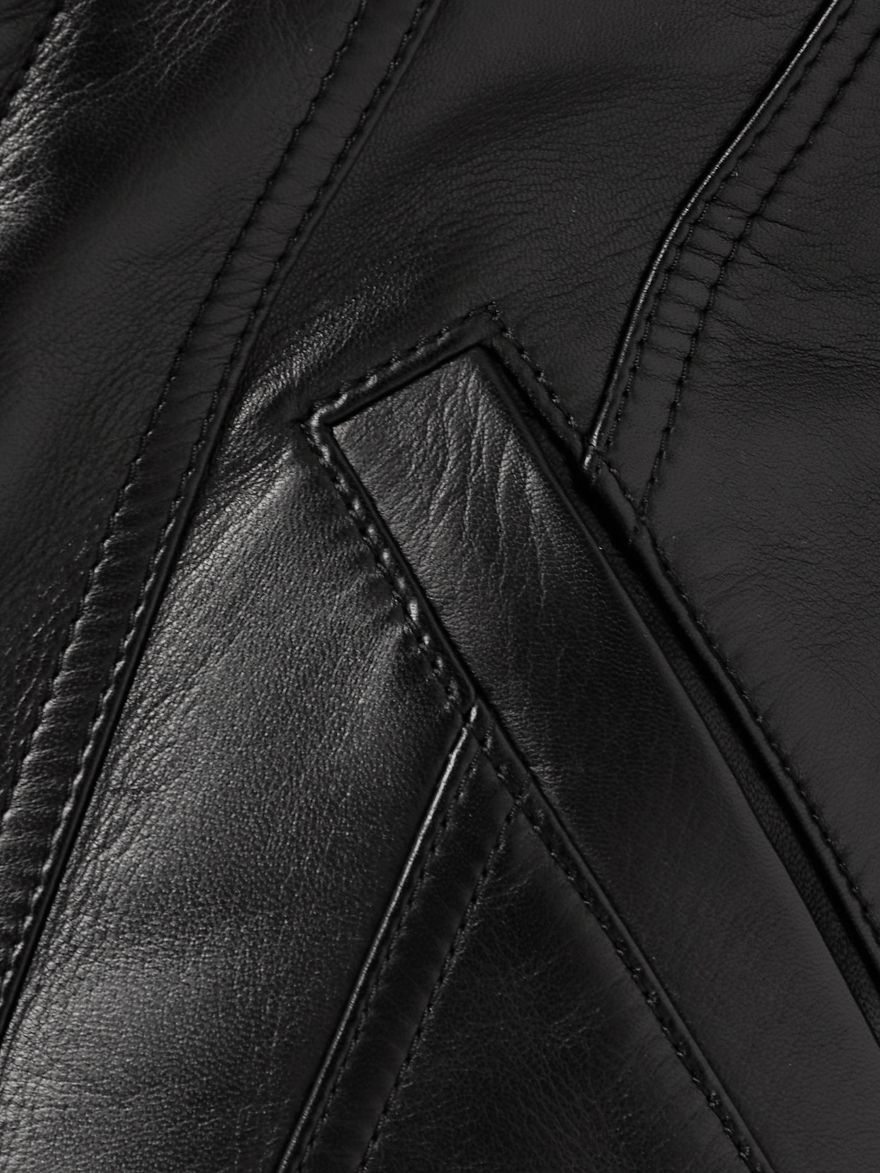 Alexander Mcqueen Corduroy-trimmed Leather Peplum Jacket In Black