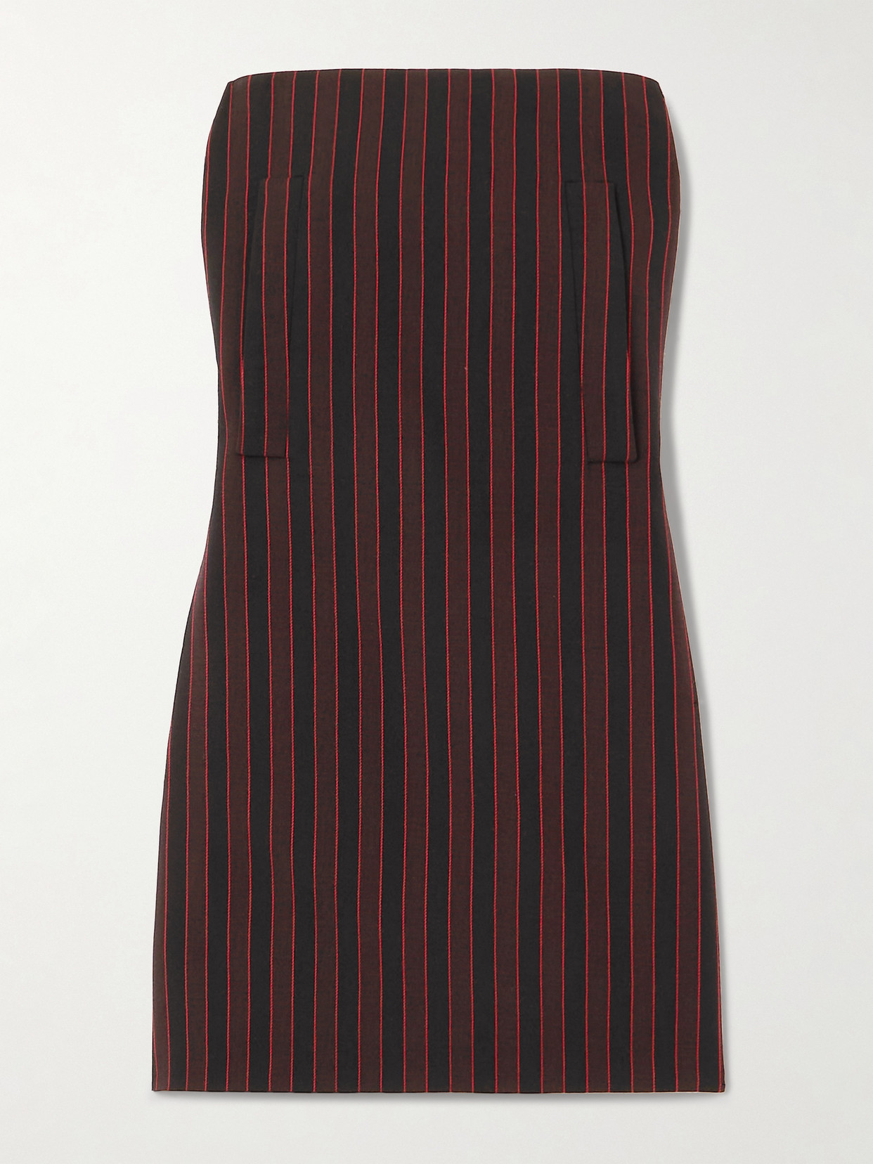 Alexander Mcqueen Strapless Embroidered Cotton-jacquard Mini Dress In Black