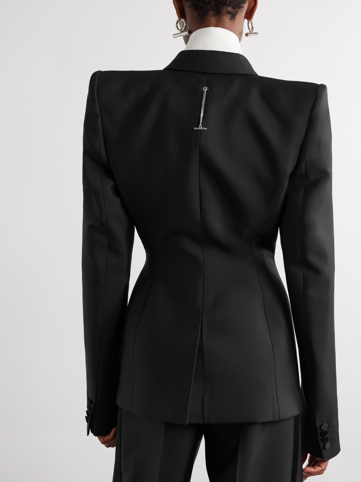 Alexander Mcqueen Women's Wool Blend Blazer In Black