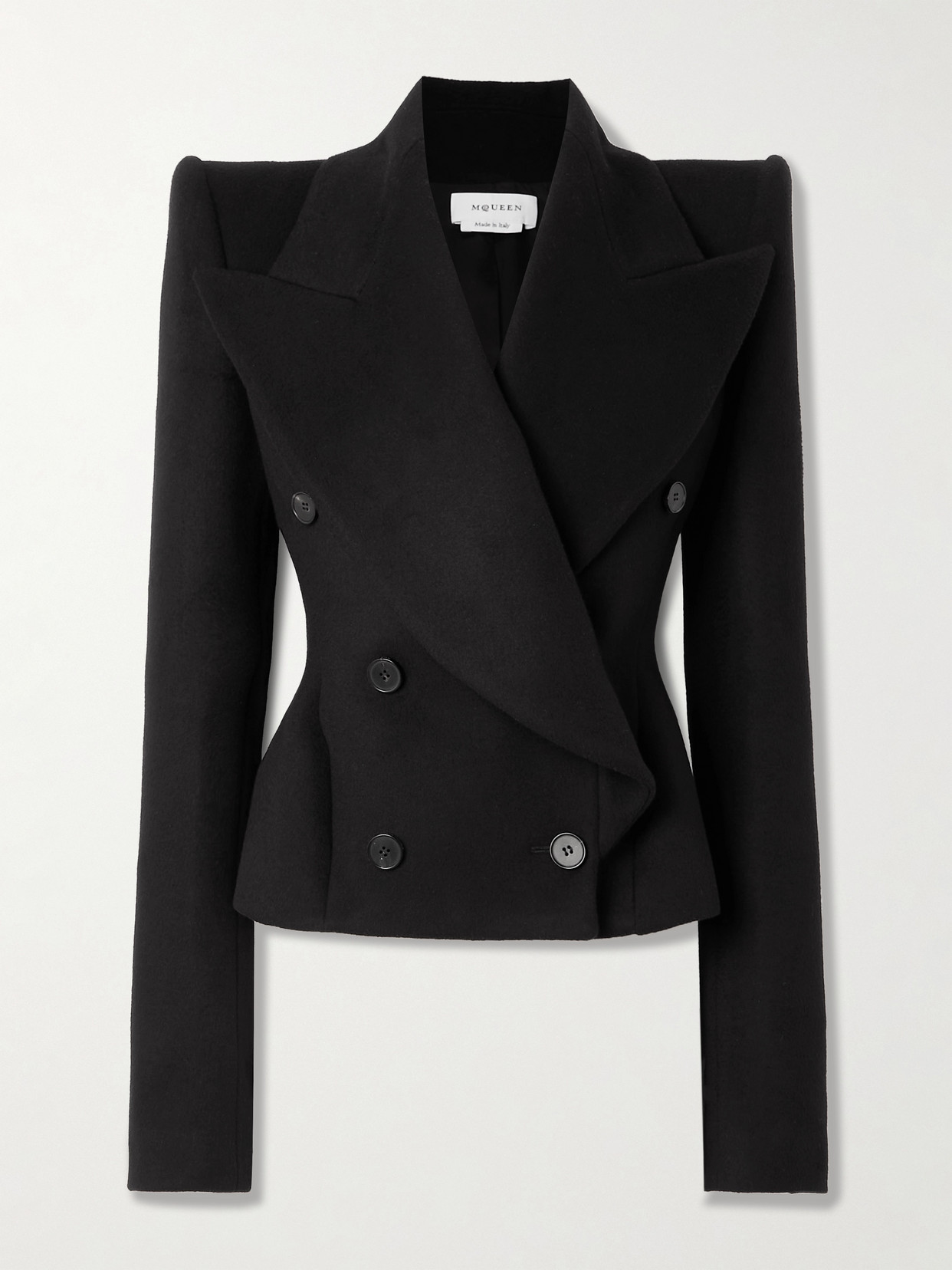 Alexander McQueen - Double-breasted Wool And Cashmere-blend Blazer - Black
