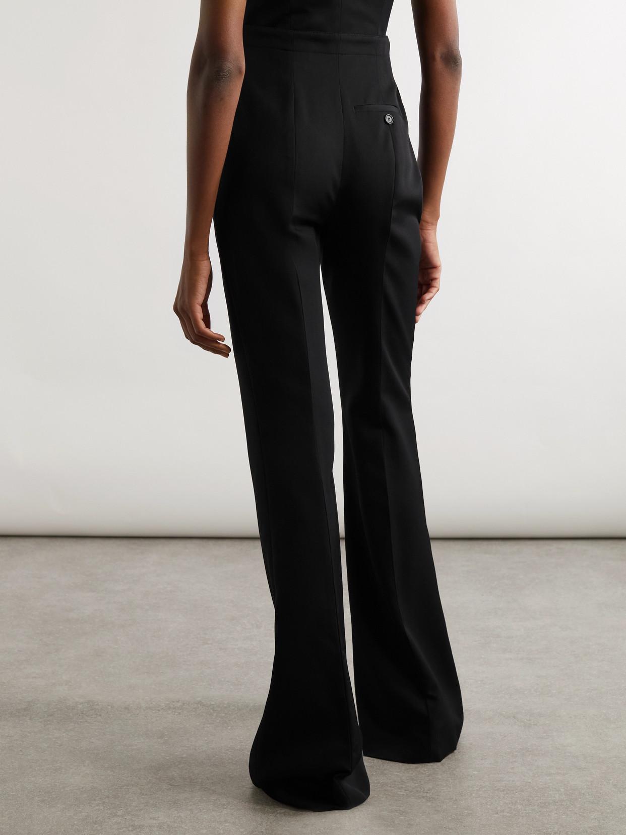 Alexander Mcqueen Wool-twill Flared Pants In Black