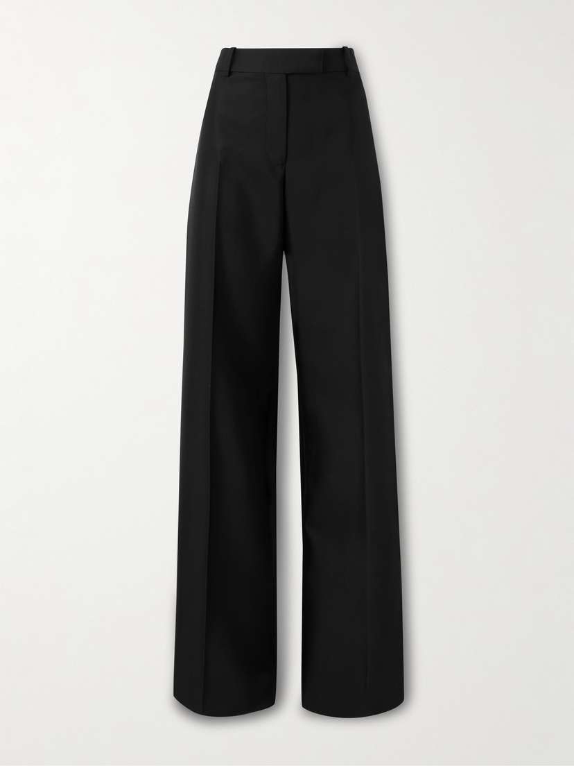 McQueen Wool And Mohair-blend Wide-leg Pants