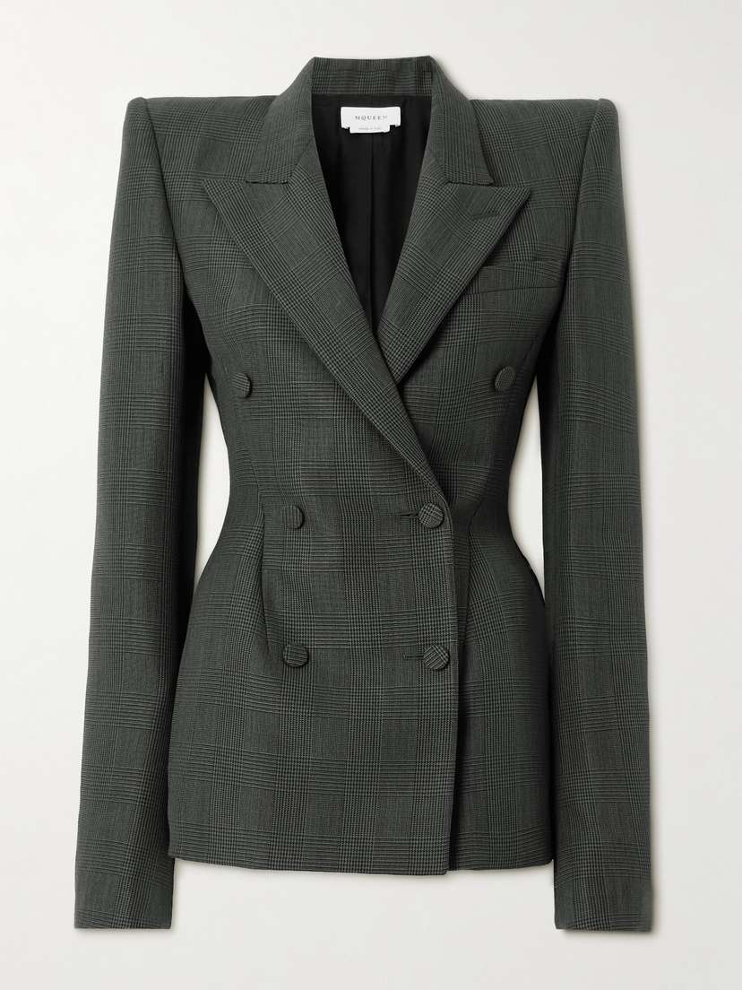 McQueen Double-breasted Wool And Mohair-blend Blazer