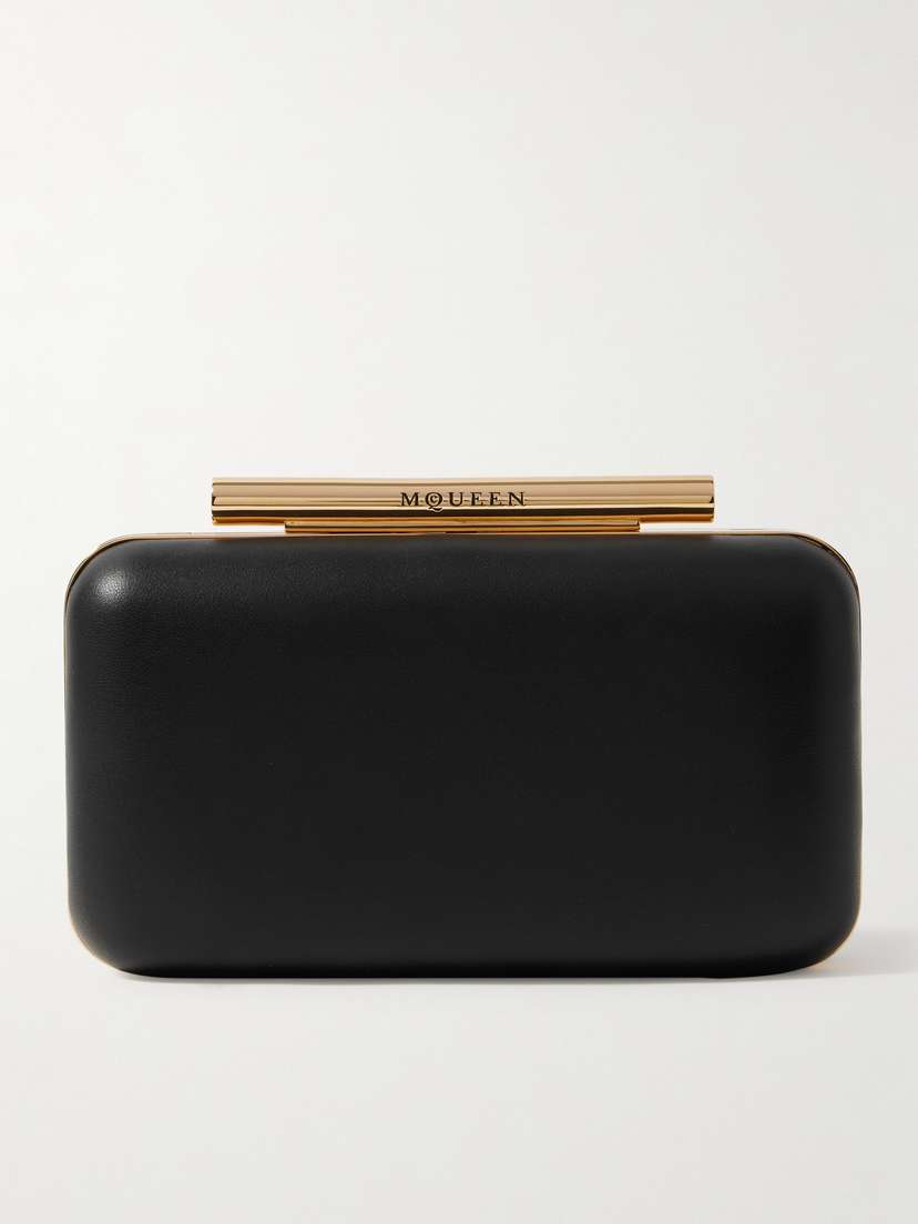 McQueen T-bar Leather Clutch