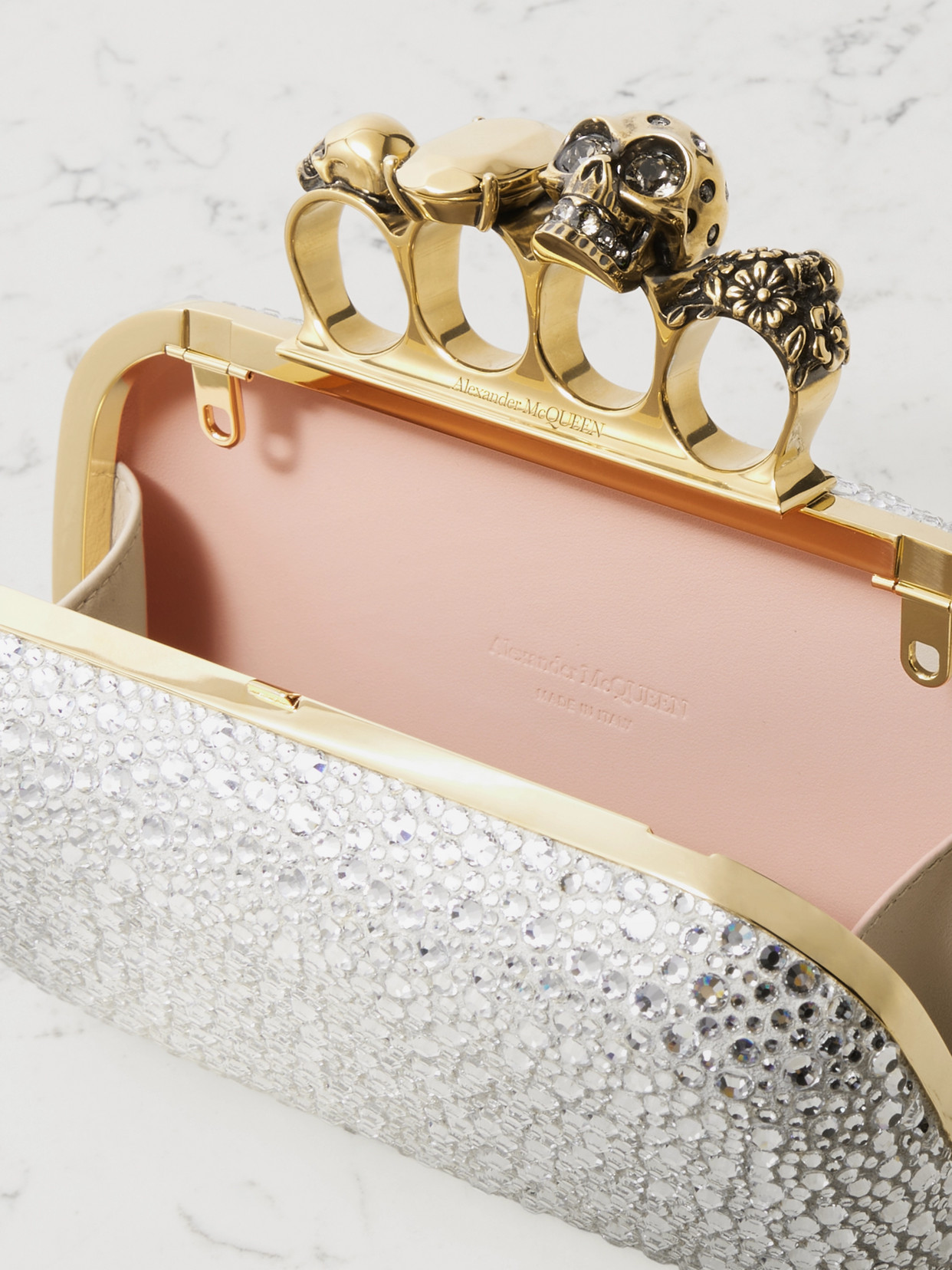 Alexander Mcqueen Mcqueen 'knuckle' Clutch In White