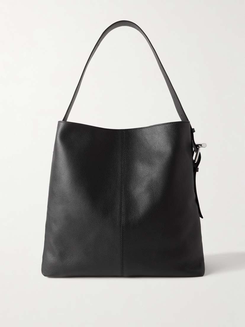 McQueen T-bar Sling Textured-leather Tote
