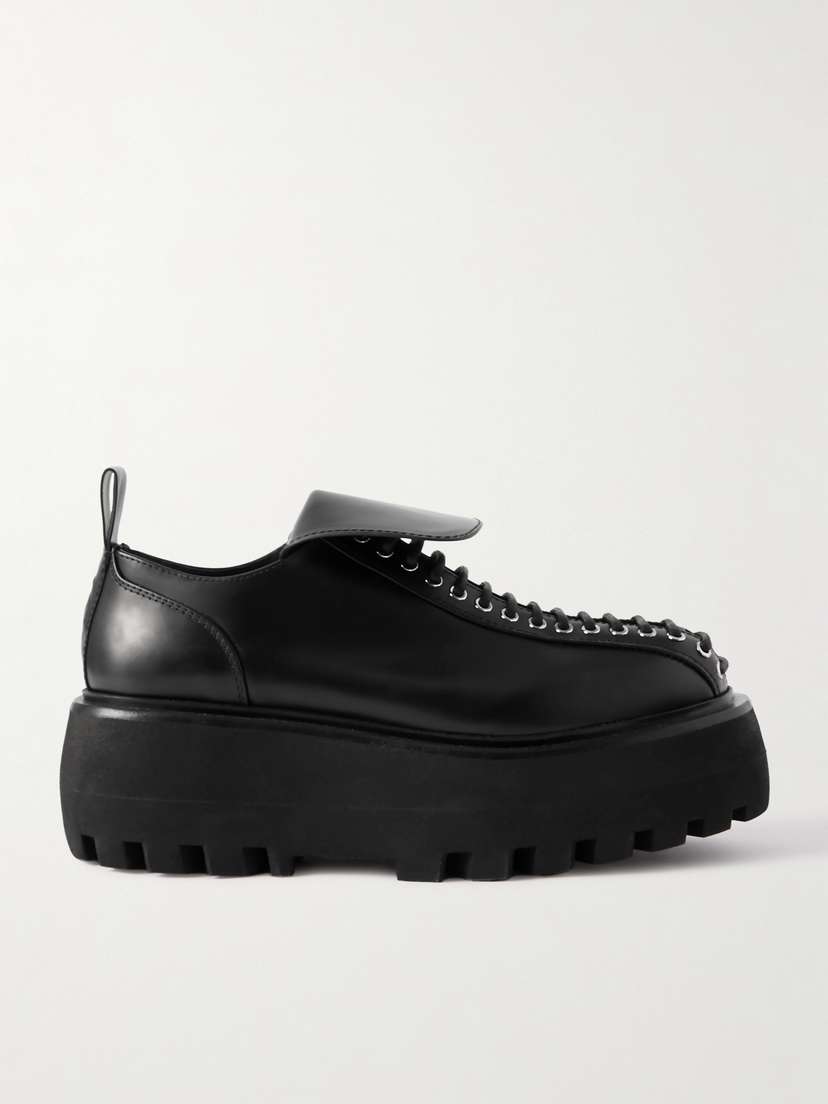 McQueen Leather Platform Brogues