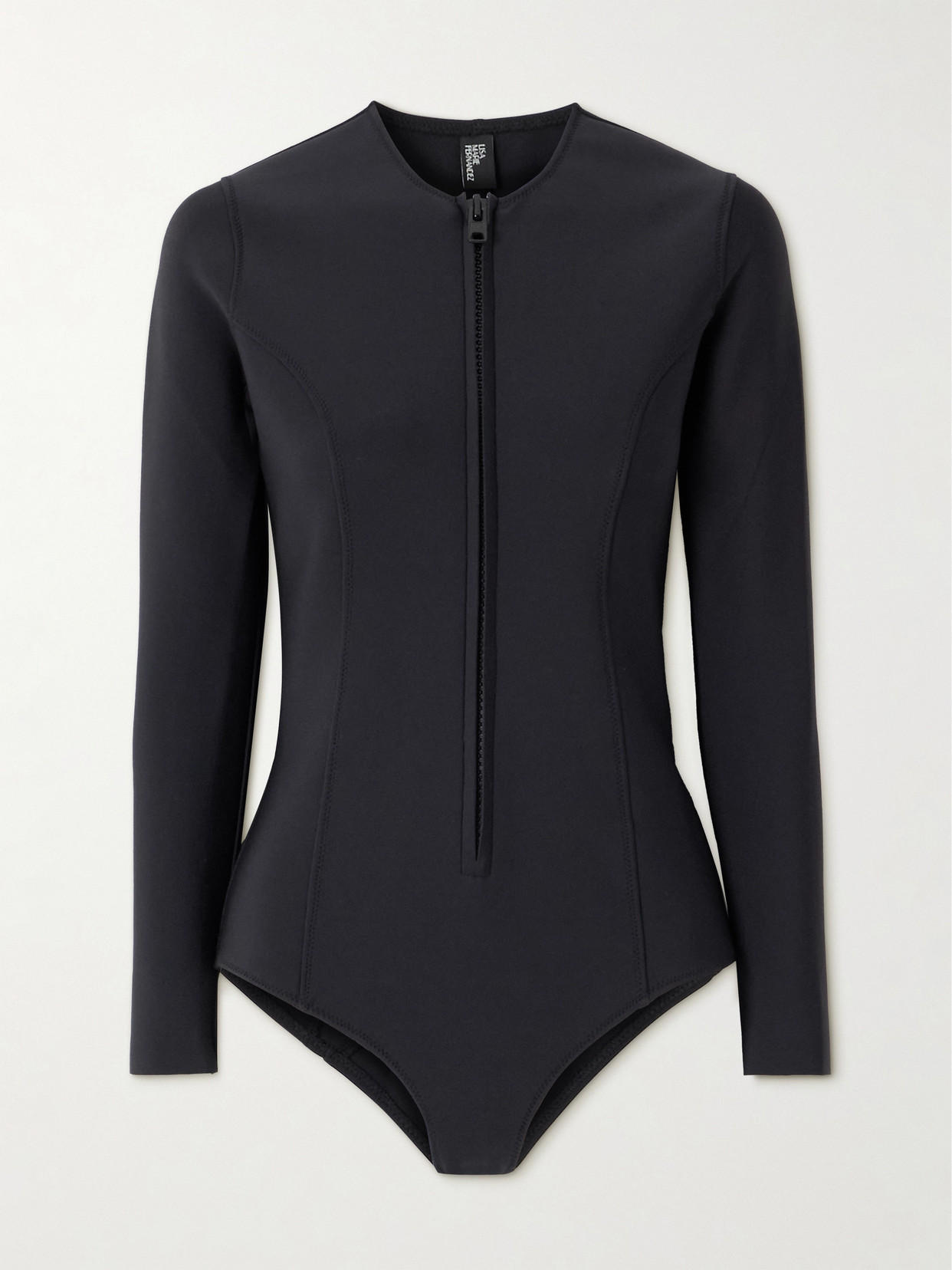 Lisa Marie Fernandez Farrah Neoprene Swimsuit In Black