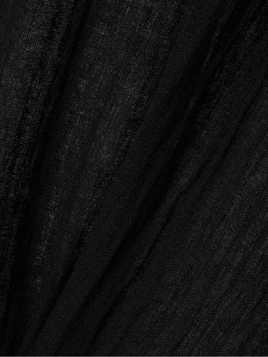 linen-blend gauze kaftan