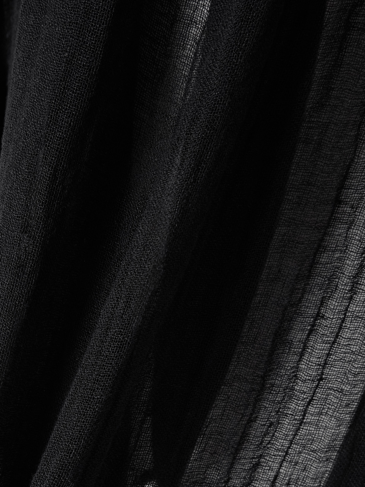Lisa Marie Fernandez Sorrento Hooded Belted Linen-blend Gauze Coverup In Black